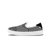 Women's Boardwalk Slip-On - White/Black Zigzag