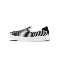 Women's Boardwalk Slip-On - White/Black Zigzag