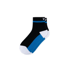 Mid Crew Socks - Black/Vessi Blue/White