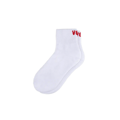 Mid Crew Socks - White/Berry