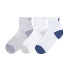 3-Pack Mid Crew Socks - Cosmic Dust/Grey/Sailfish