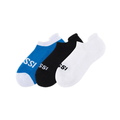 3-Pack Tab Socks - Black/White/Vessi Blue
